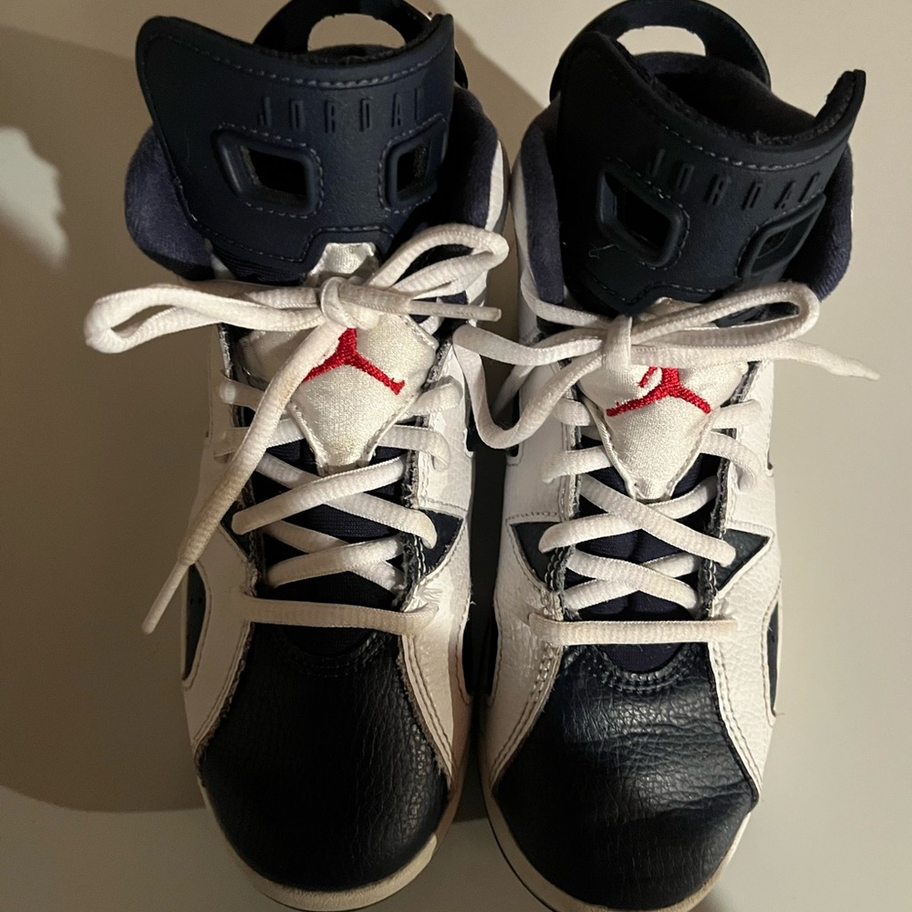 Kids Navy and White Sneakers